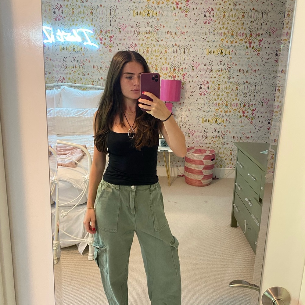 Princess Polly Olive Cargo Pants